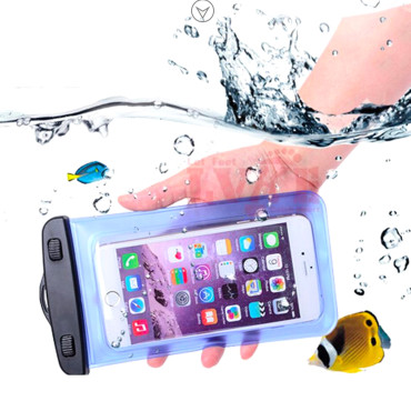 Vattentät väska till din telefon med armband PVC - transparent