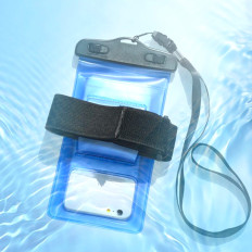 Vattentät väska för telefonväska med armband PVC - Orange