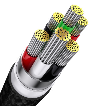 Kabel 3In1 USB kabel pro USB-C / iPhone Lightning / Micro USB 1.2m - černá