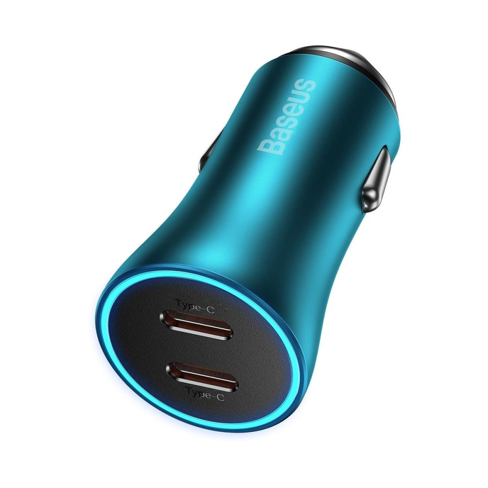 Golden Contactor Pro 2x USB-C 40W car charger - blue