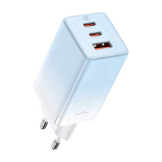 Snabb gan 2x USB-C / USB 65W QC PD - Blå