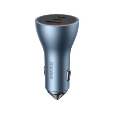 Pro USB-A Carregador de Carro + 2x USB-C 65W QC4.0 - Azul
