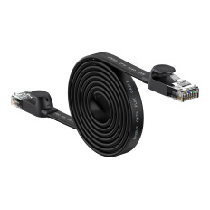 Plochý kábel plochý patchcord rj45 rýchlosť šesť 1000mbps 2m - čierna