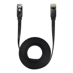 Plattkabel Patchcord RJ45 Speed Six 1000Mbps 15m - Svart