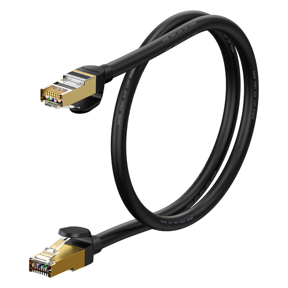 Rýchle sieťové kábel patchcord RJ45 CAT 7 10GBOP 0.5m - čierna