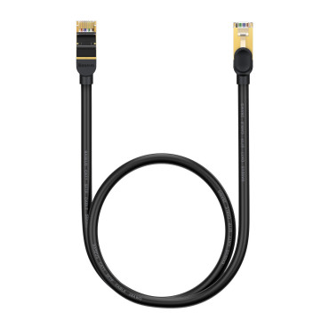 Hitri omrežni kabel patcord RJ45 CAT 7 10Gbps 0.5m - Črna