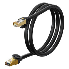 Schnelles Netzwerkkabel Patchcord RJ45 CAT 7 10GBPS 1M - Schwarz