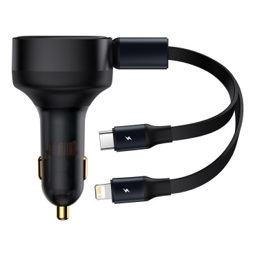 Auto punjač 2in1 USB-C +...