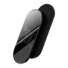 Dual Qi brezžični polnilnik z USB-C 20W zaslonom - črna