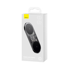 Dual Qi brezžični polnilnik z USB-C 20W zaslonom - črna