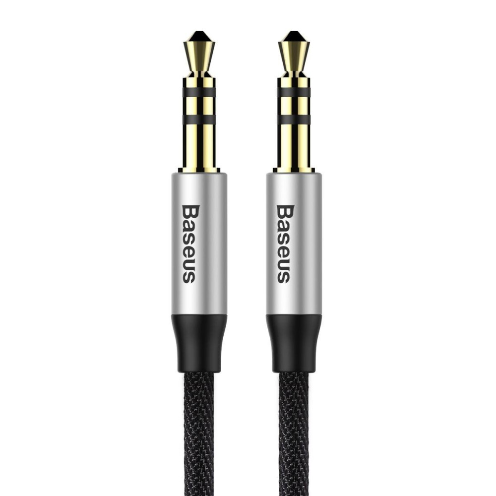 Káblový stereo Jiven M30 AUX AUDIO 3.5mm Mini Jack 1.5m - strieborná čierna
