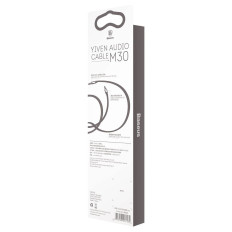 Káblový stereo Jiven M30 AUX AUDIO 3.5mm Mini Jack 1.5m - strieborná čierna