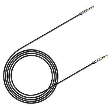 Káblový stereo Jiven M30 AUX AUDIO 3.5mm Mini Jack 1.5m - strieborná čierna