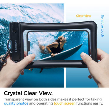 Waterproof up to 30m Protective case for your phone for 8 '' + Leash - black