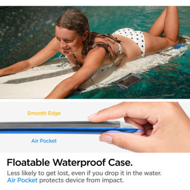 Waterproof up to 30m Protective case for your phone for 8 '' + Leash - black
