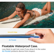 Waterproof up to 30m Protective case for your phone for 8 '' + Leash - black
