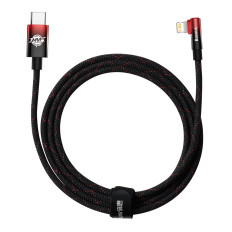 Kabel MVP 2 Vinkelkabel med side USB-C / iPhone Lightning 2m - Rød
