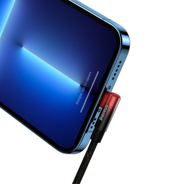 Kabel MVP 2 Vinkelkabel med side USB-C / iPhone Lightning 2m - Rød