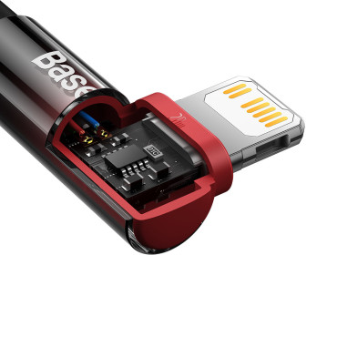 Kabel MVP 2 Vinkelkabel med side USB-C / iPhone Lightning 2m - Rød