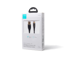 Kabelski kabel s Smart USB-A stikalom - iPhone strele 1.2m - Črna