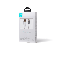 Kabelkabel med SMART USB-A-switch - iPhone Lightning 1.2m - vit