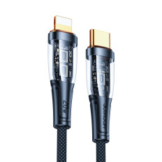 Cavo via cavo con interruttore USB-C intelligente - IPhone Lightning 1.2m - Nero