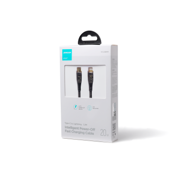 Kabelkabel med intelligent USB-C-bryter - iPhone Lightning 1.2m - Svart
