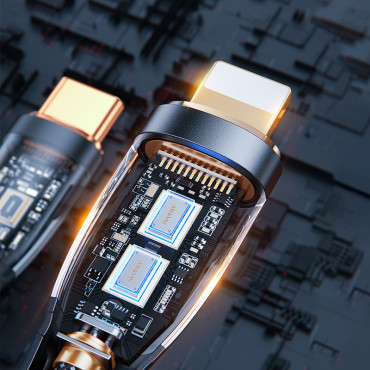 Kaabelkaabel intelligentse USB-C-lüliti - iPhone välk 1.2m - must