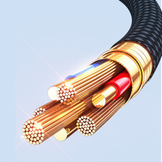 Kabeļu kabelis ar inteliģentu USB-C slēdzi - iPhone zibens 1.2m - melns