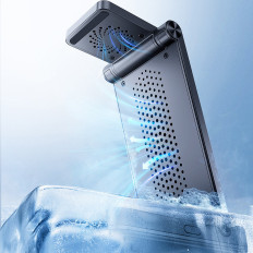 3in1 Induktionsladegerät für iPhone Apple Achtergüter ansehen + Standstand - schwarz