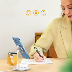 Estación de carga del cargador Apple T585-F 3IN1 iPhone 12/13 Airpods Pro Watch - White