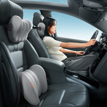 Carro de almofada de carro no assento lombar comfortride - cinza