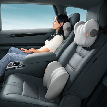 Carro de almofada de carro no assento lombar comfortride - cinza