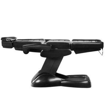 Elektrická kozmetická stolička Lux čierna — bočný pohľad