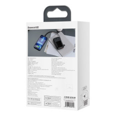 Powerbank 10000mAh USB USB-C iPhone Lightning + USB-C-kaapeli - musta