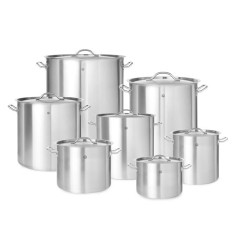 Línea de presupuesto de olla con una tapa de 37 l. 360 x 360 h - Hendi 834404