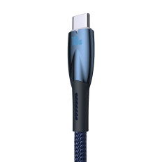 Kabeļu kabelis ātrai uzlādēšanai Glimmer USB-A - USB-C 1M - Zils