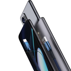 Káblový kábel pre rýchle nabíjanie Glimmer USB-A - USB-C 1M - BLUE