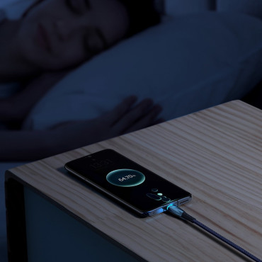 Kabelkabel för snabb laddning Glimmer USB-A - USB-C 1M - Blå