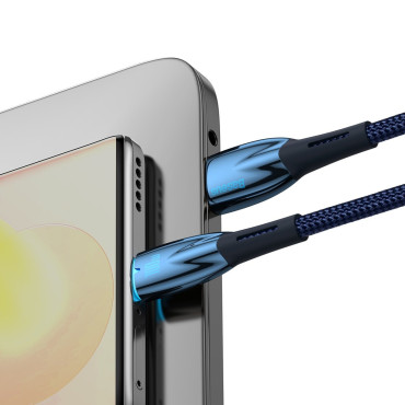 Kabelkabel för snabb laddning Glimmer USB-A - USB-C 1M - Blå