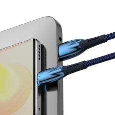 Kabelkabel för snabb laddning Glimmer USB-A - USB-C 1M - Blå