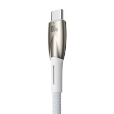 Kabeļu kabelis ātrai uzlādēšanai Glimmer USB-A - USB-C 1M - balts