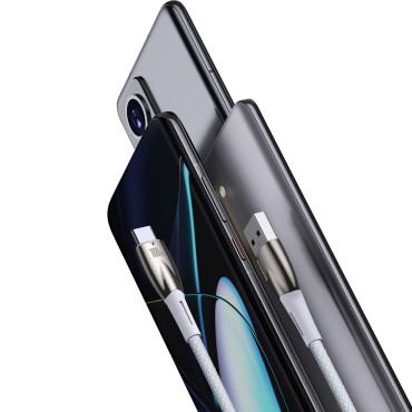 Καλώδιο καλωδίου για γρήγορη φόρτιση Glimmer USB-A - USB-C 1M - Λευκό