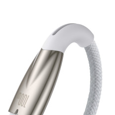 Kabeļu kabelis ātrai uzlādēšanai Glimmer USB-A - USB-C 1M - balts