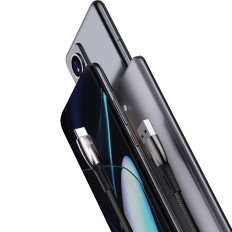 Kábelgyors töltőzsinór glimmer USB-A - USB-C 2M - fekete