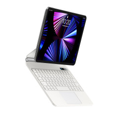 Teclado y touchpad para iPad Pro 12.9 '' + Funda magnética Brilliance - White