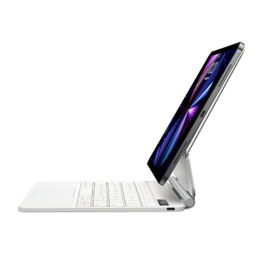 Tastatur und Touchpad für iPad Pro 12.9 '' + Magnetic Case Brilliance - Weiß