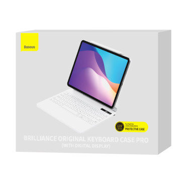 Tastatur und Touchpad für iPad Pro 12.9 '' + Magnetic Case Brilliance - Weiß