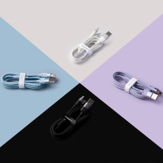 Cavo da cavo USB 3in1 STRATEEED - Micro USB / iPhone Lightning / USB-C 1.2m - Nero