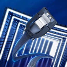 Kabel SATA Vinkelkabel 1.0-3.0 upp till 5GB / s 0.5m - svart